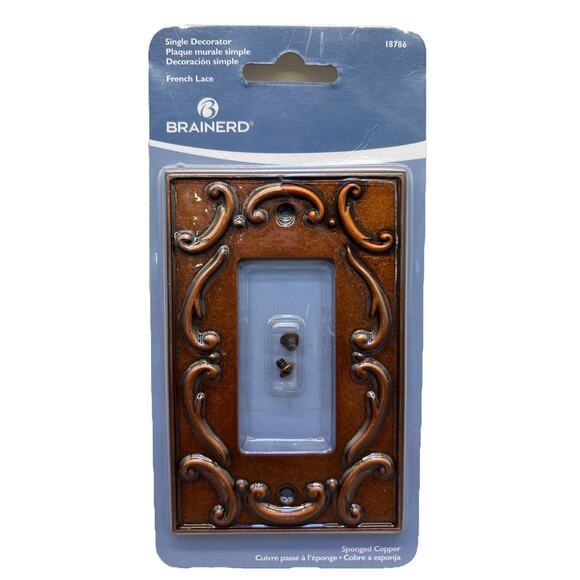 Brainerd 18786 Copper French Lace Single Rocker GFCI Switch Wall Plate {15} - Picture 1 of 11